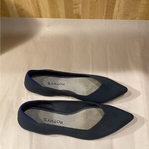 Rothy's Womens blue  Pointed Toe Ballet Flats Shoes